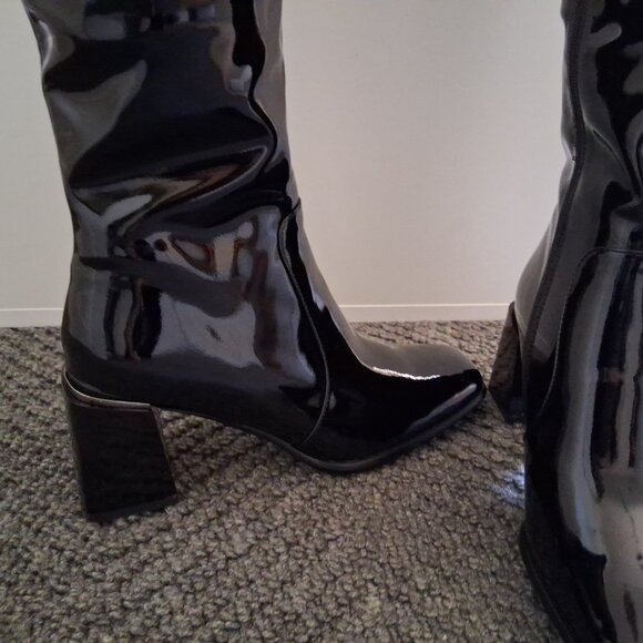 New Feetquake Tall High Patent Leather Boots - Picture 4 of 11